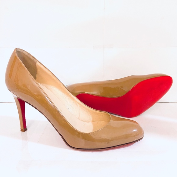 Christian Louboutin Shoes - ❌SOLD❌Louboutin SIMPLE 100 Nude Camel Patent Pump